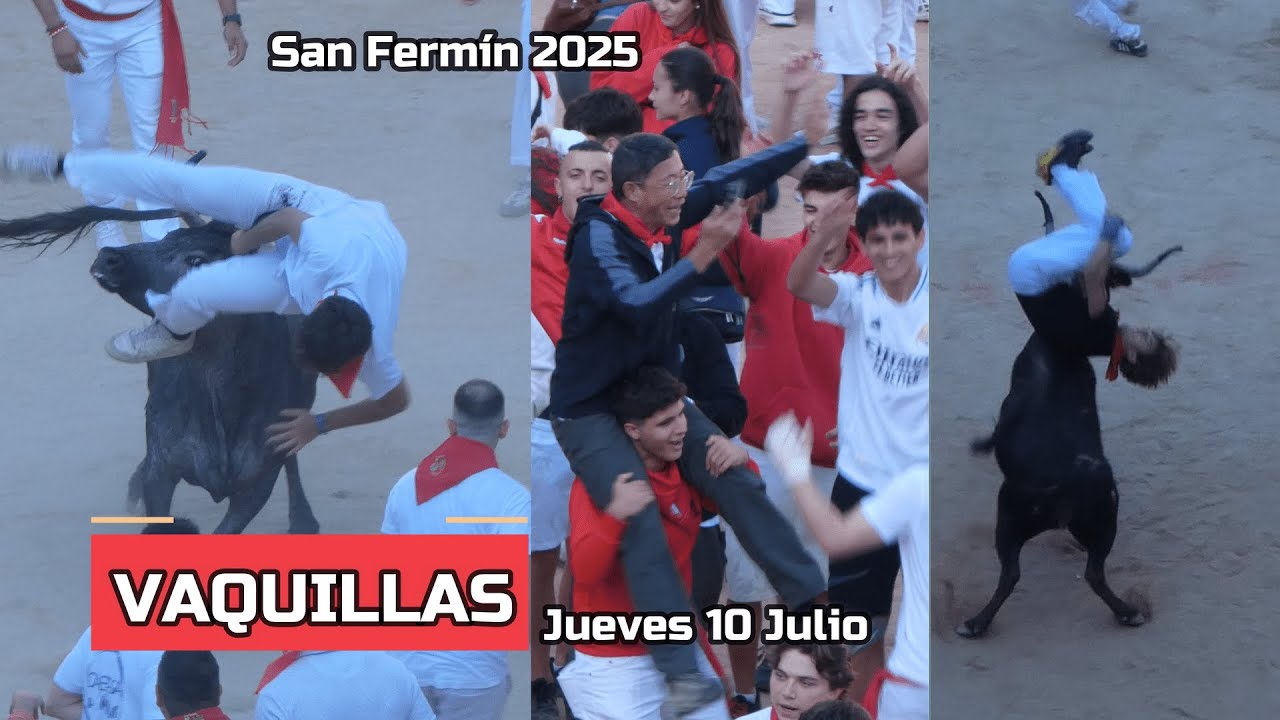 Vaquillas 10 julio #sanfermin2025 #encierrospamplona