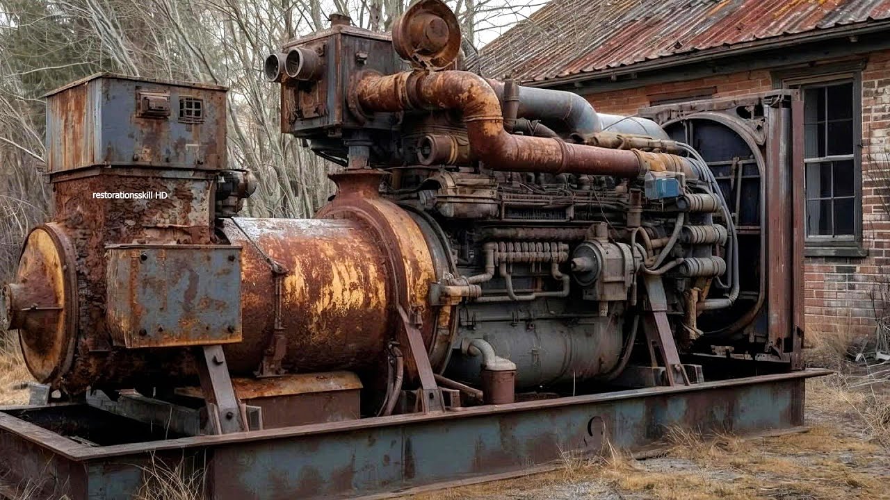 A Man Restored a Generator Engine That Everyone Thought Was Beyond Saving