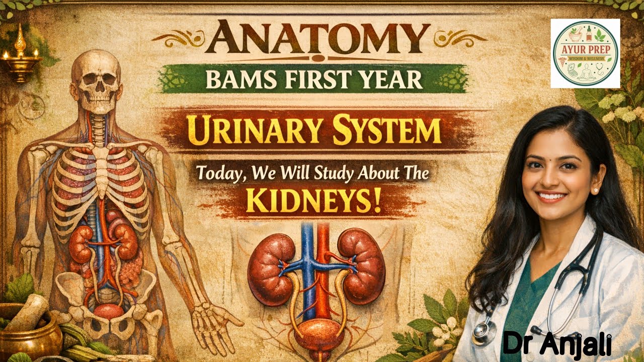 Anatomy – Urinary System (Kidney) | BAMS First Year | NCISM Syllabus | Dr Anjali | AyurPrep