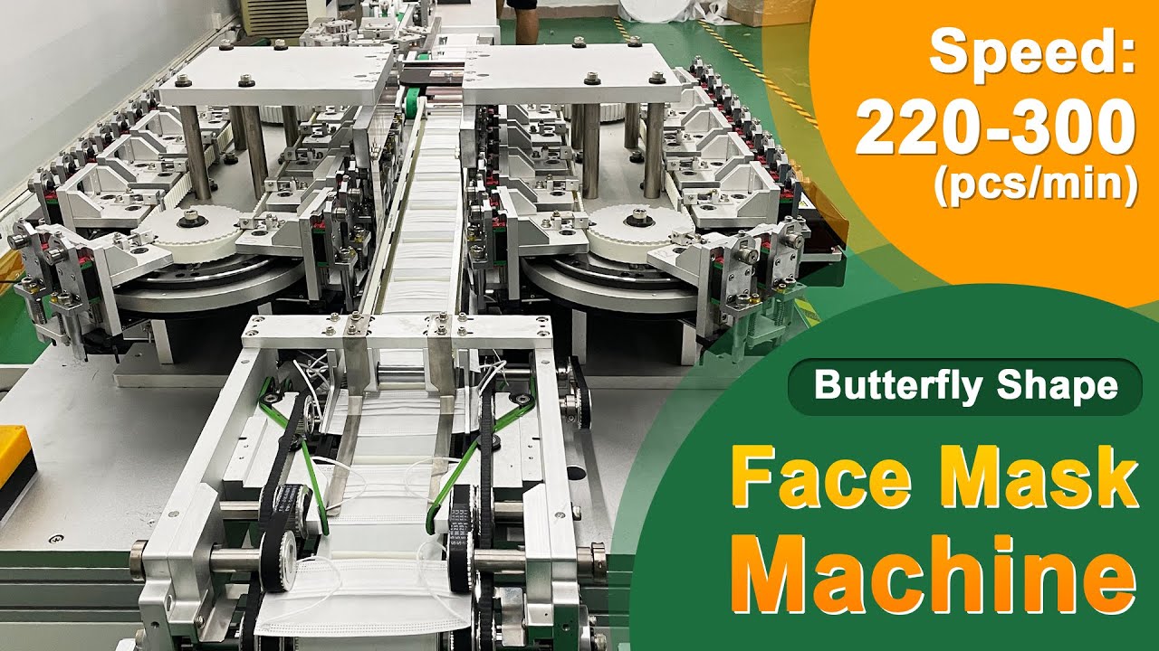 3 Ply Face Mask Machine (Butterfly Shape) 220-300pcs/min