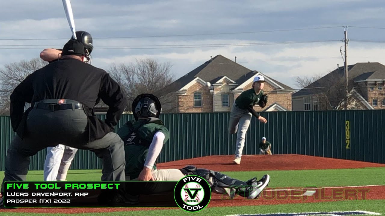 RHP Lucas Davenport, 87 MPH, Uncommitted, Prosper (TX) 2022 Five Tool Baseball Prospect