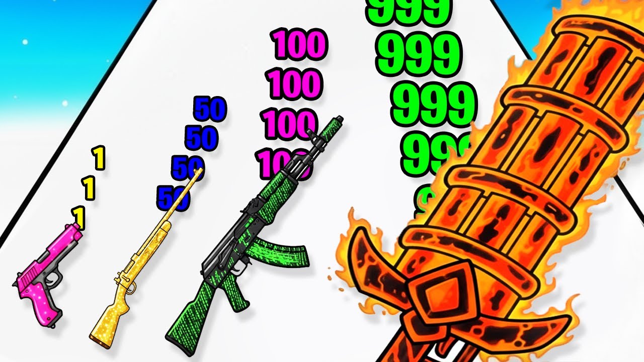МАКСИМАЛЬНЫЙ УРОВЕНЬ Gun Run 2048!