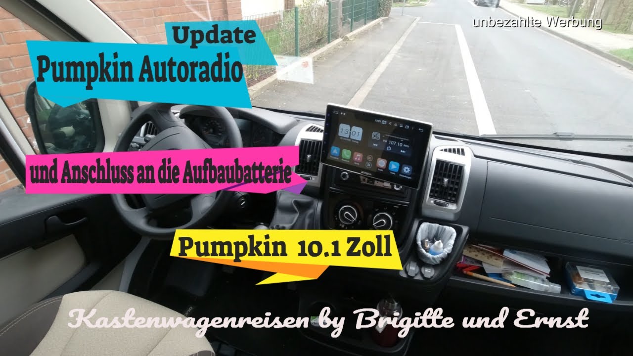 Update zu unserem Roadcar Pumpkin Autoradio und Anschluss an die Aufbaubatterie an unser Wohnmobil