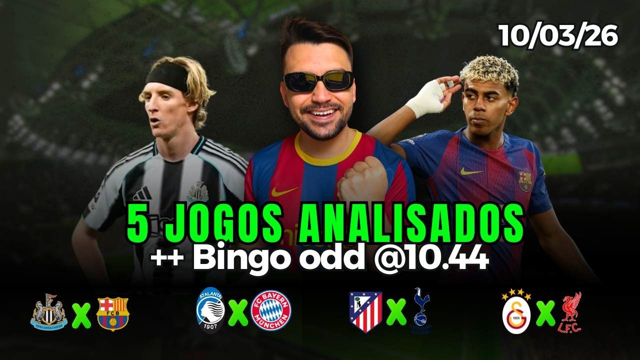PALPITES E APOSTAS DE FUTEBOL PARA HOJE 10 03 2026 + BILHETE PRONTO (TERÇA-FEIRA)