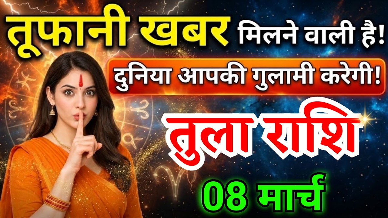 8 मार्च, तुला राशि वालों तूफानी खबर मिलने वाली है, Tula Rashi, Aaj Ka Rashifal