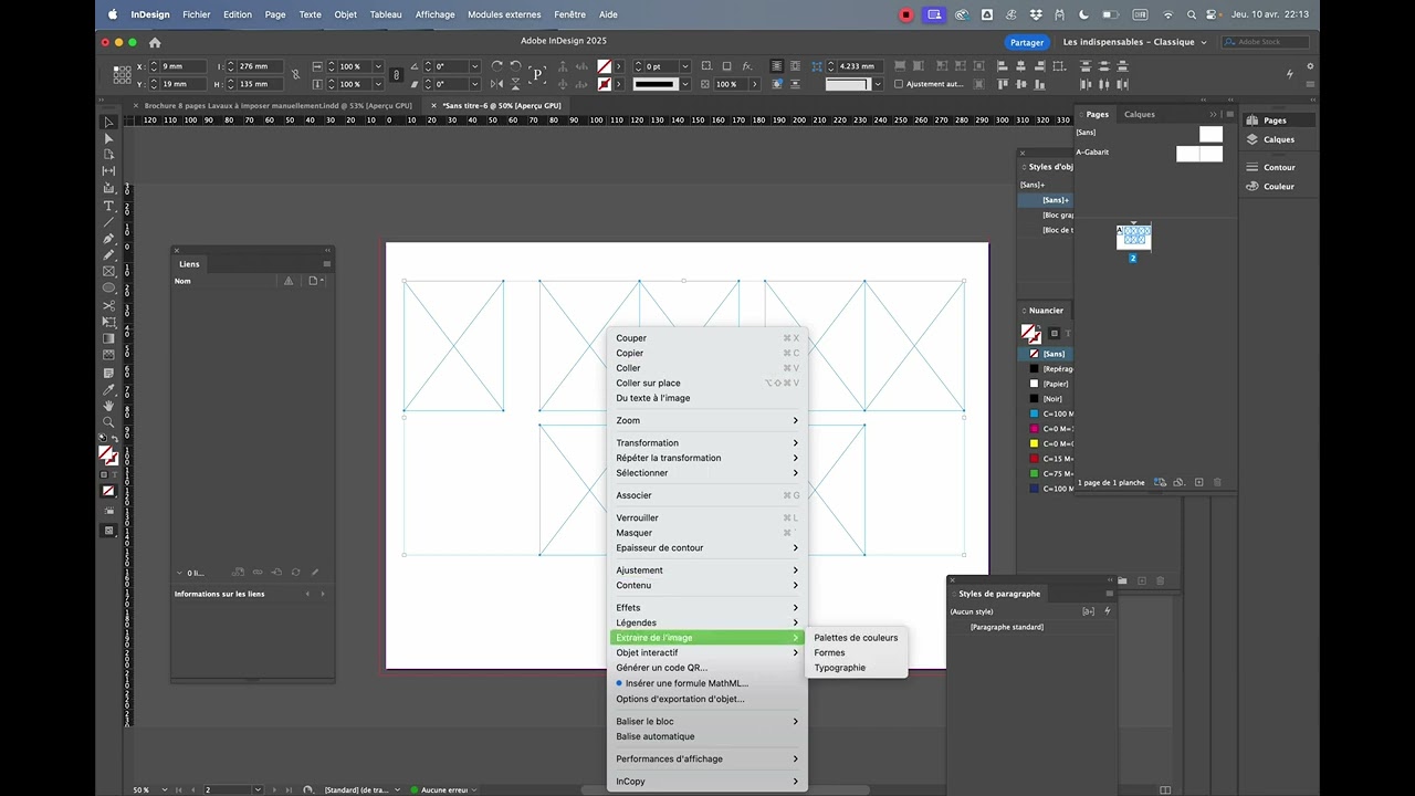 InDesign - Imposition manuelle et chemin de fer