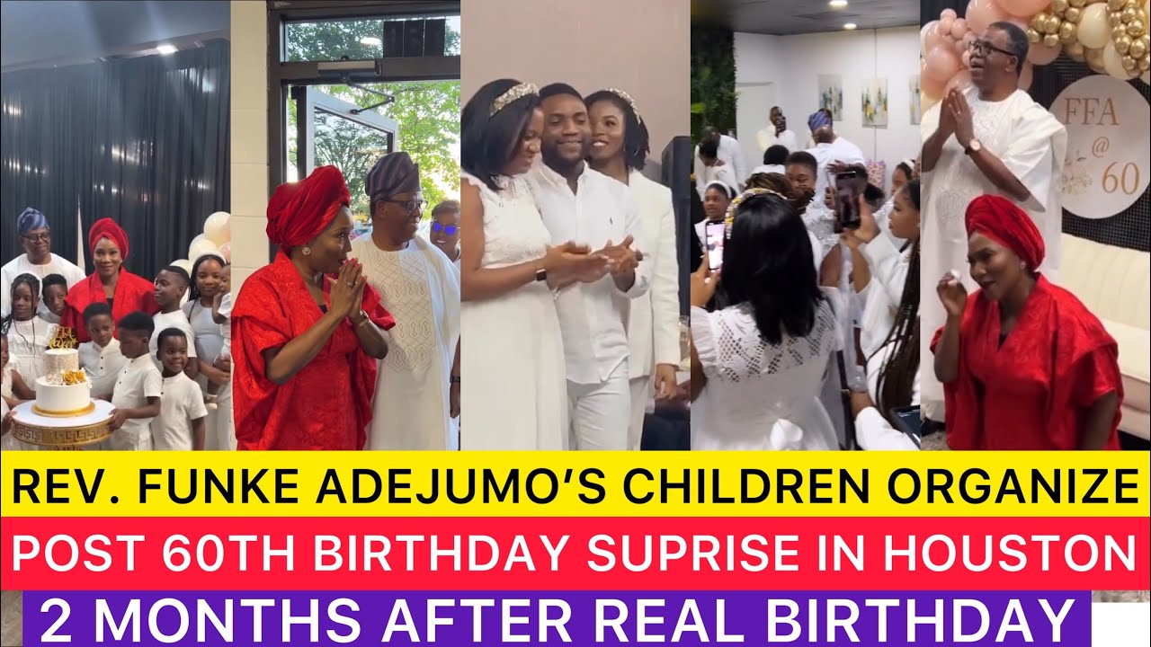 Rev Funke Adejumo’s Children Throw Her A Post 60th Birthday Party in Houston.