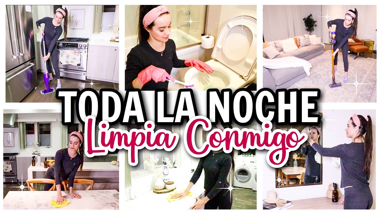 LIMPIA TODA LA NOCHE CONMIGO | Rutina de limpieza baño, inodoro, cocina | Alejandra C Maldonado