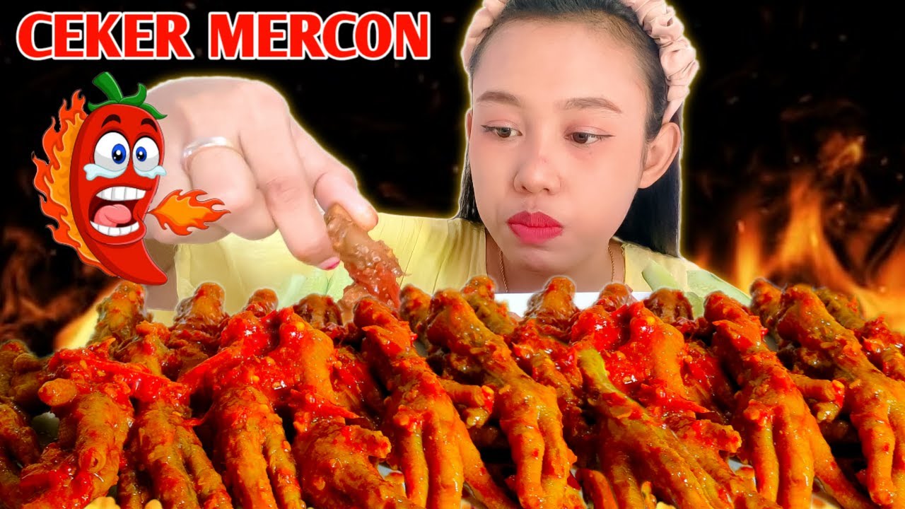 MUKBANG CEKER MERCON PEDAS FULL 🔥 + RESEP CEKER MERCON | MUKBANG ASMR