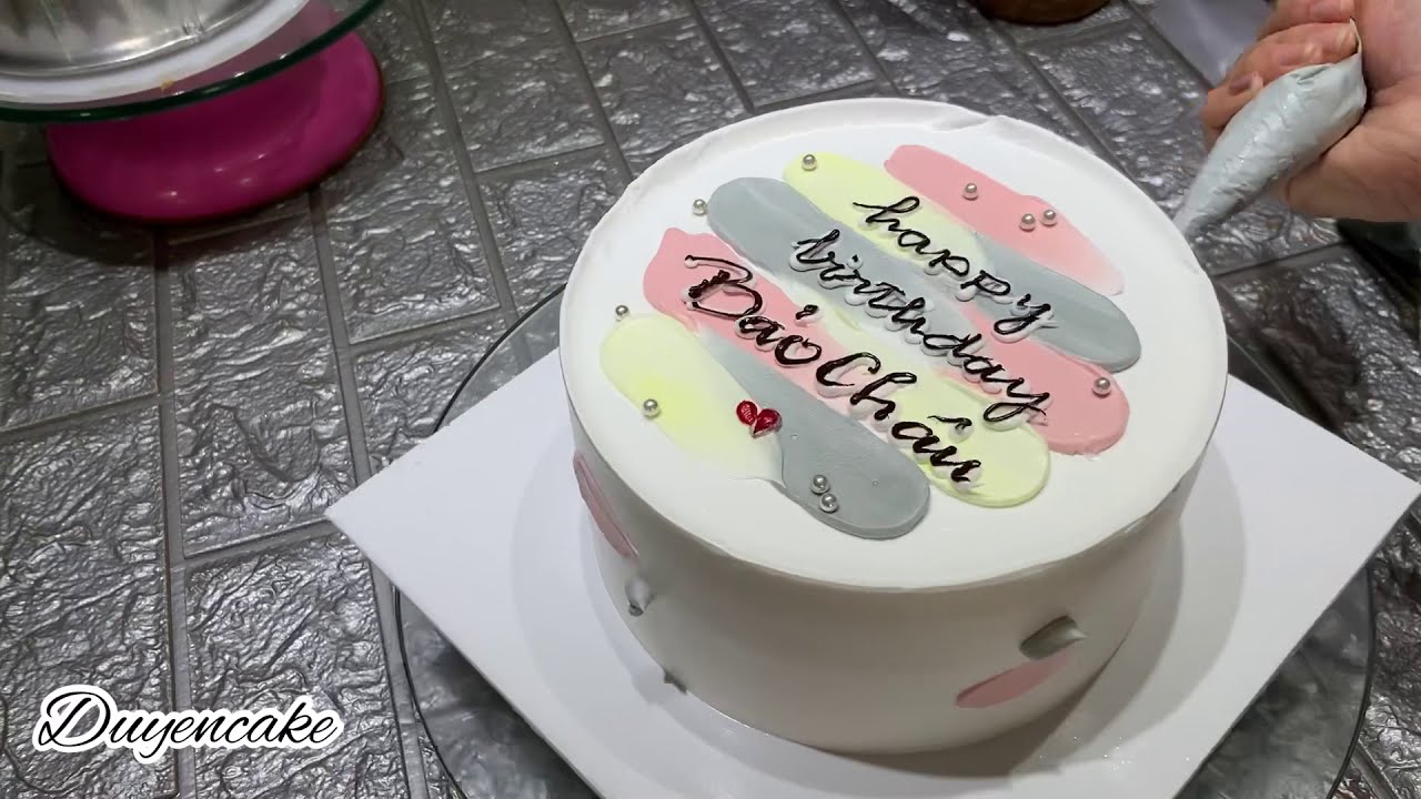 Korea style simple cake | trang trí bánh kem phong cách HÀN QUỐC,