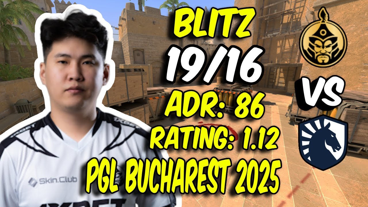 The MongolZ bLitz (19/16) vs Liquid! CS2 bLitz POV (Mirage) at PGL Bucharest 2025