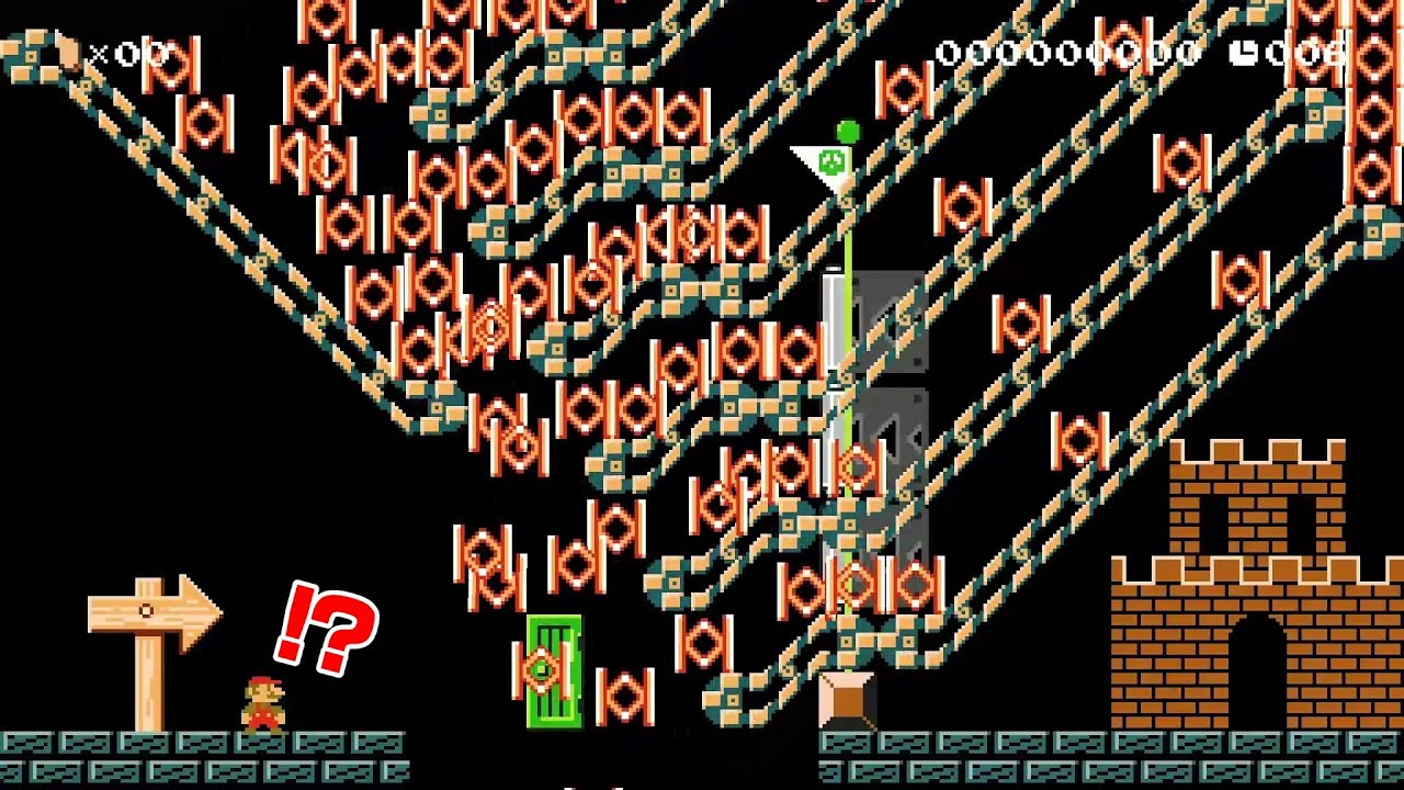 超大量のバネが降って来るコースで大爆笑www『マリオメーカー2』