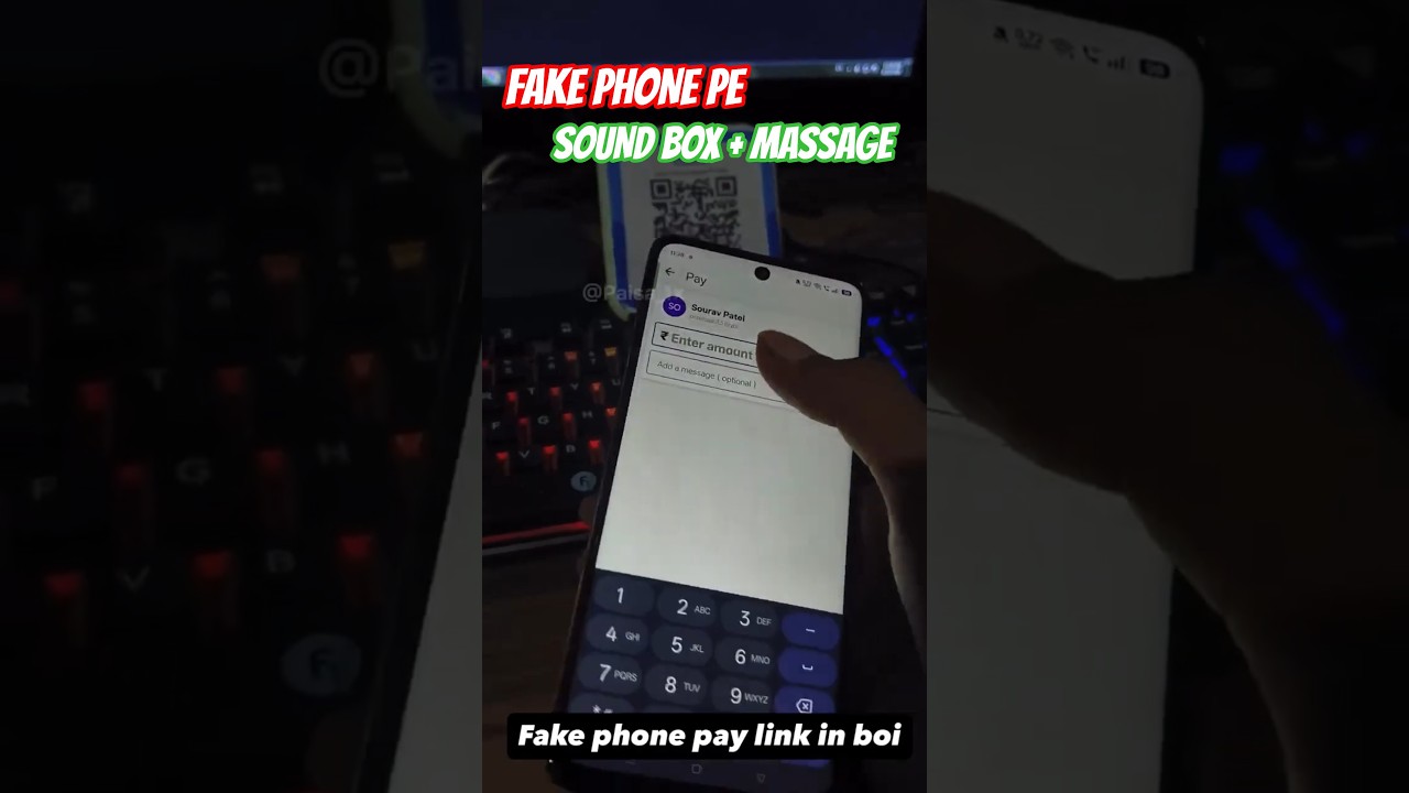 Fake Phone pe sound box with sms history white theme | New fake payment UPI app with sound box