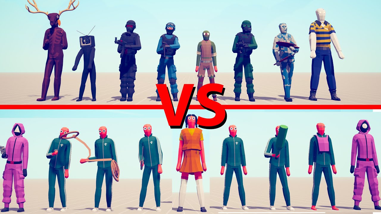 SCP Team vs SQUID GAME Team - Totally Accurate Battle Simulator TABS