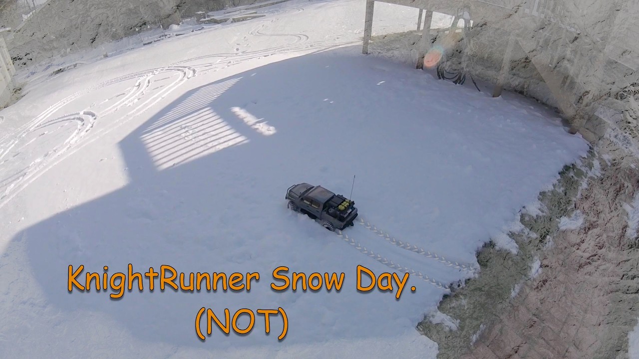 Trying out the Knight Runner in the snow. Did not work so well. lol