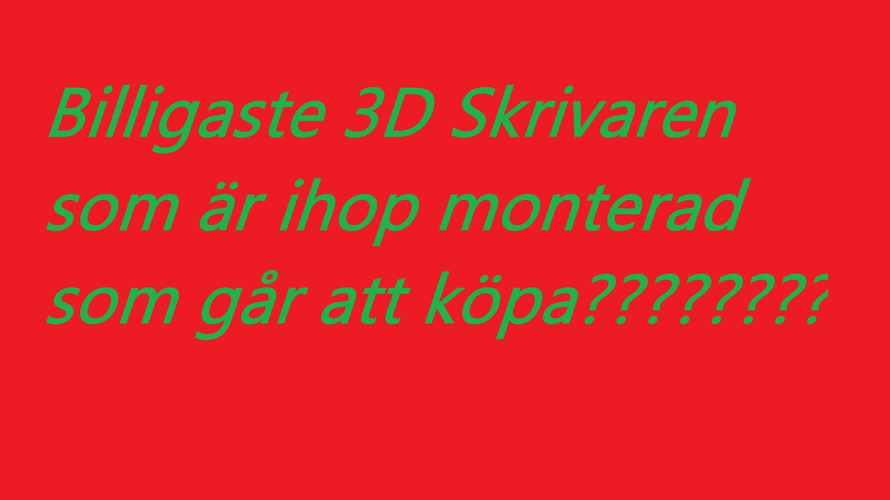 Unboxing 3d skrivare Weedo Tina 2 fyndat på Clas Ohlsons Fynd avdelning 995kr. Billigast?