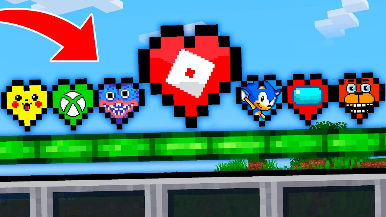 CORAÇÕES DE JOGOS NO MINECRAFT