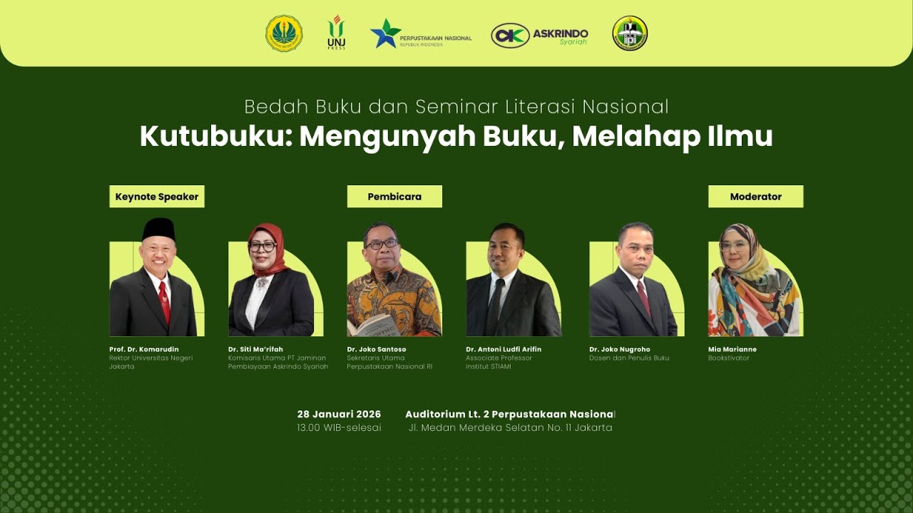 Bedah Buku dan Seminar Literasi Nasional | Kutu Buku: Mengunyah Buku, Melahap Ilmu
