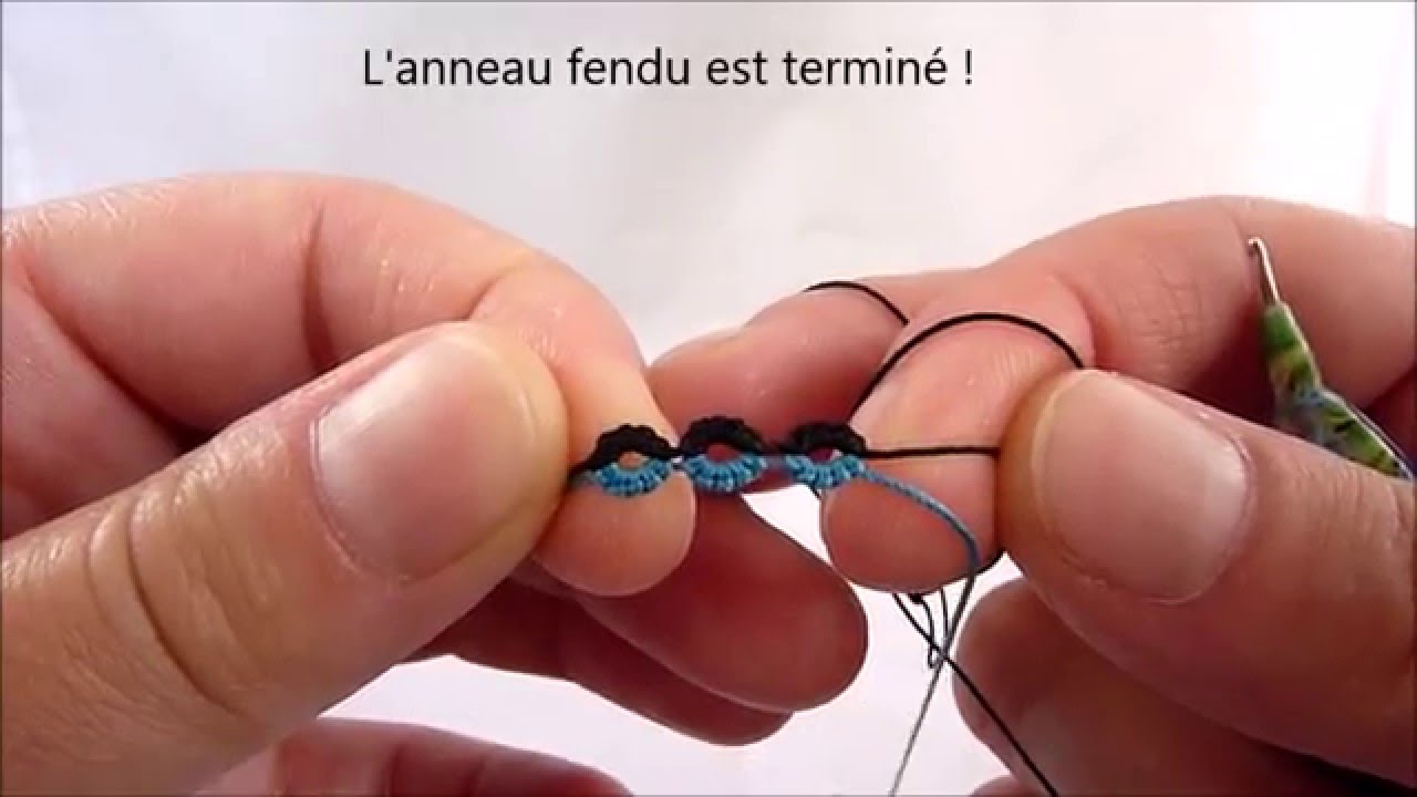 Frivolité leçon 5 : l'anneau fendu ou split ring