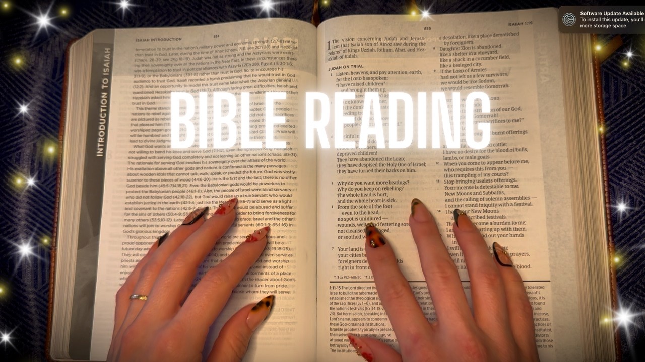 4 HOURS 🌙 Whispered Isaiah 1–12 ✝️ | Relaxing Christian ASMR Bible Reading for Sleep & Peace