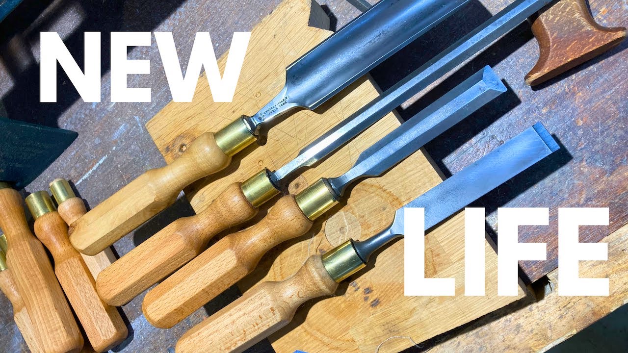Restoring 100 yr old chisels, for restoring 200 yr old+ windows, with london pattern beech handles