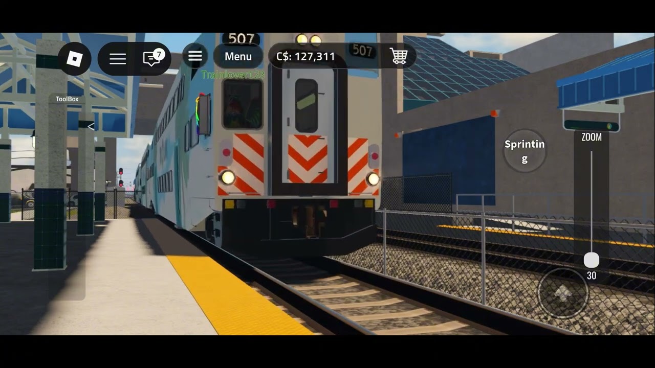 Railfanning in rail sim universe! With a rare tri-rail train!!