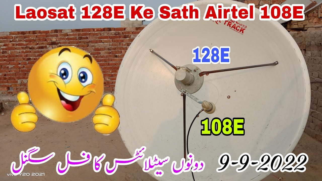 Laosat 128E ke sath Airtel 108E Easy setting on 4 feet dish || 9-9-2022.