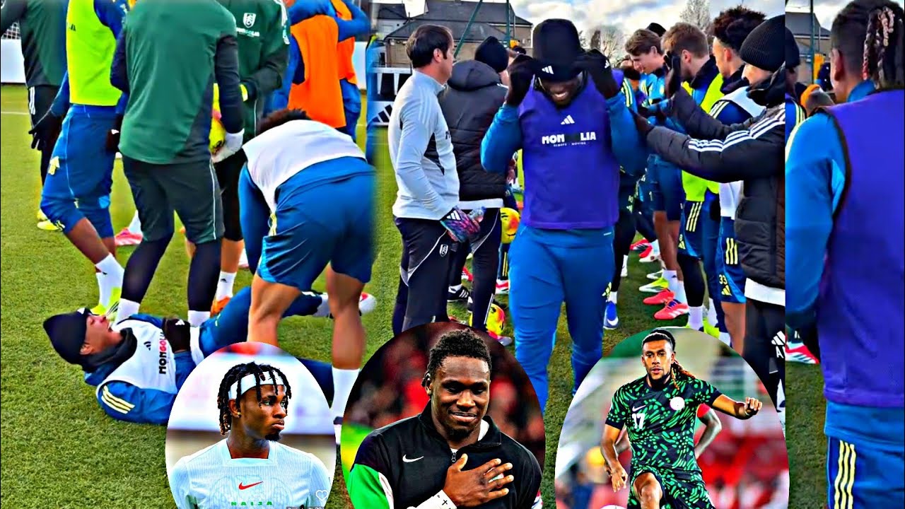 Nigeria players celebrated in Fulham as they came back from AFCON 
