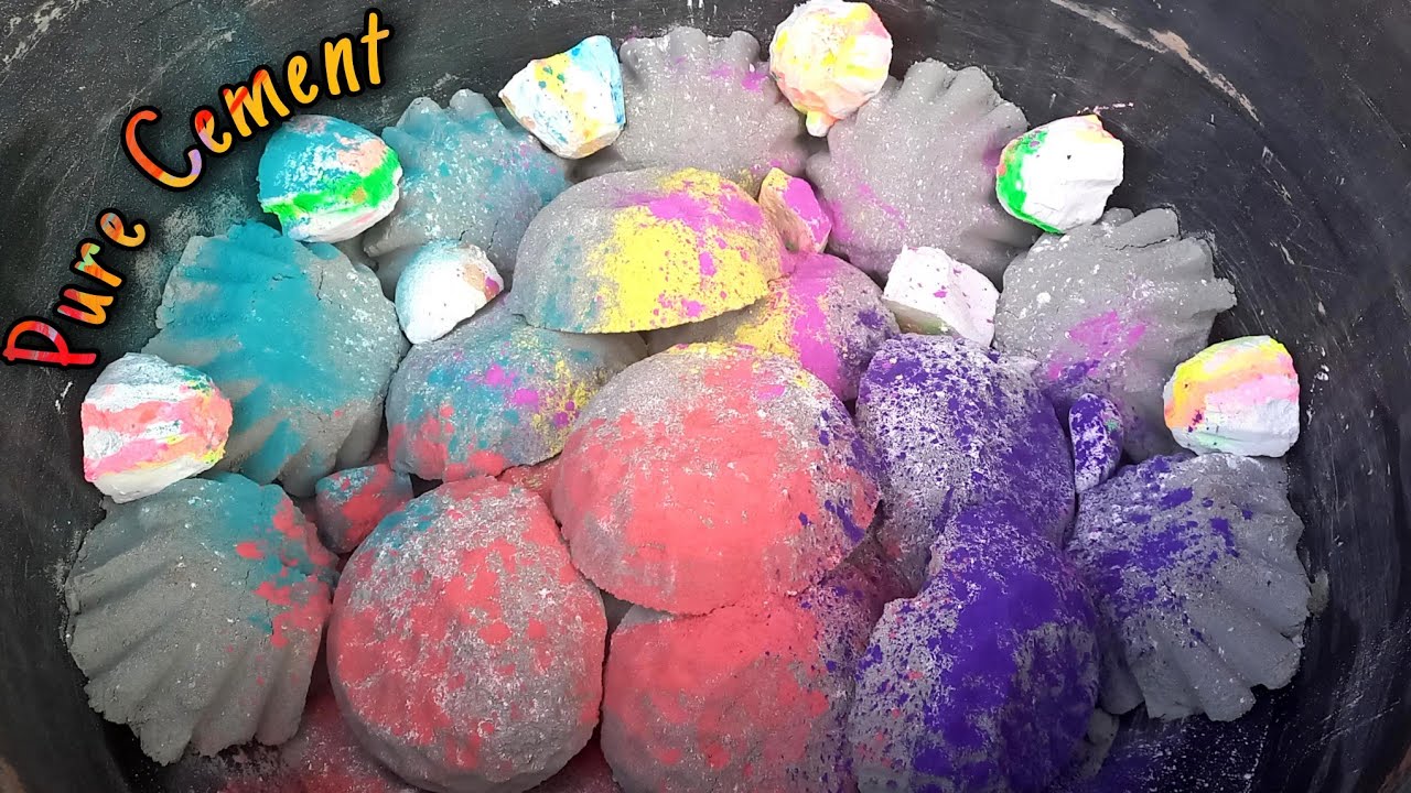 Special video @keepingupwithkim9285 Pure cement+White dirt Crumbling + Powder sprinkling