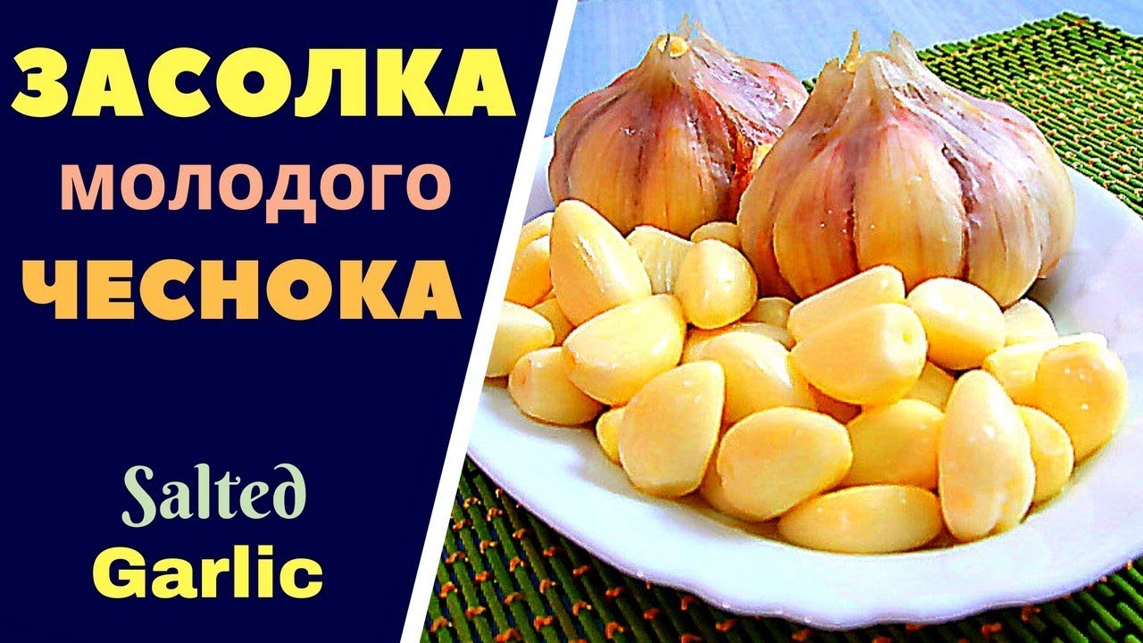 КАК ЗАСОЛИТЬ МОЛОДОЙ ЧЕСНОК .ГРУЗИНСКАЯ КУХНЯ . ახალი ნიორის მწნილი Salted Garlic