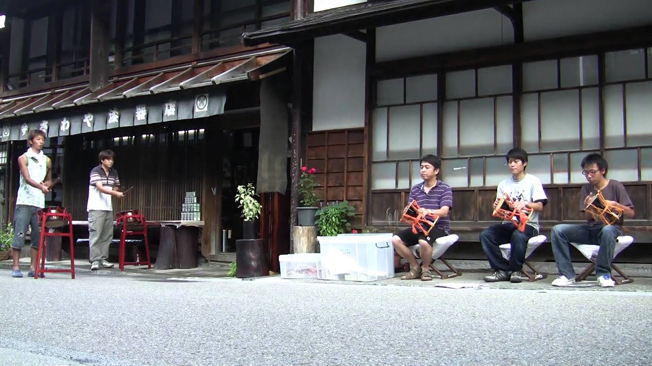奈良井宿　下町 明友会　鎮神社例大祭　お囃子稽古風景　～通り囃子～