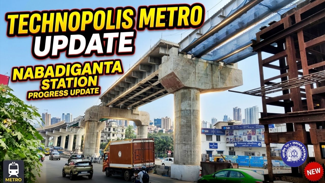 Kolkata Metro Orange Line Technopolis/ Nabadiganta Metro Girder Launching latest update
