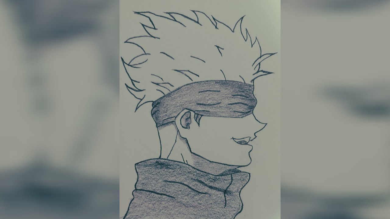 ​How To Draw Gojo Satoru Step By Step//كيفية رسم  شخصية قوجو ساتورو بالرصاص