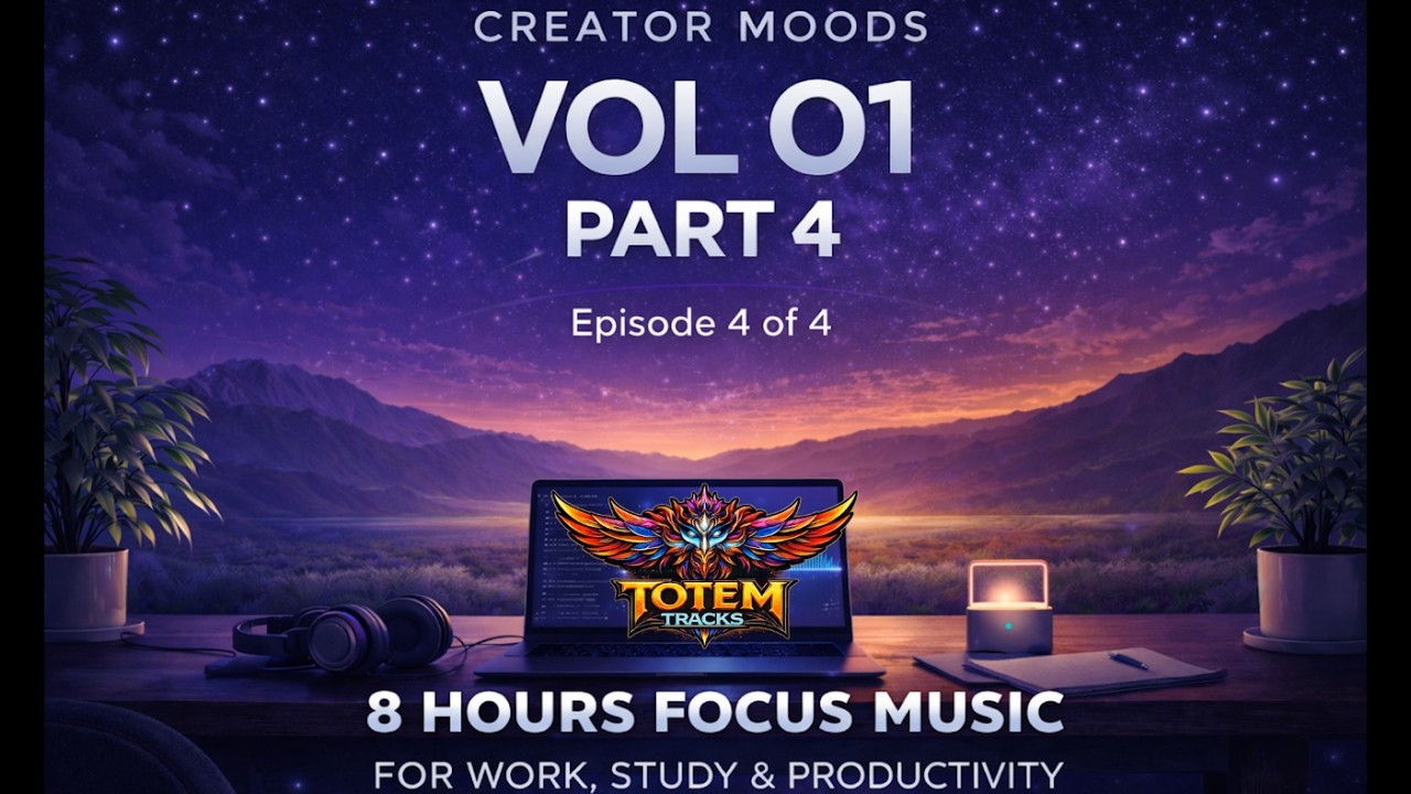 Creator Moods Vol 01 — Part 4 0f 4 | 8 Hours Focus Music for Work, Study & Productivity Royalty Free