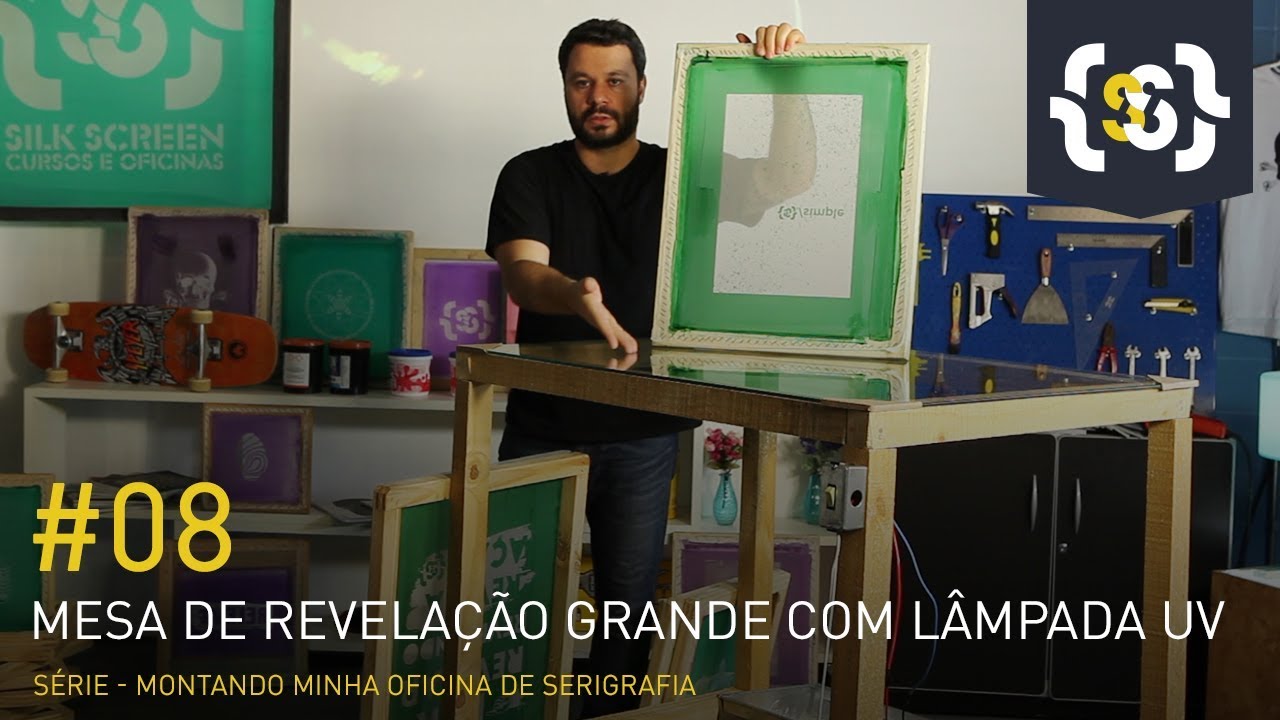 Mesa de gravação serigrafia com luz UV - Faça você mesmo