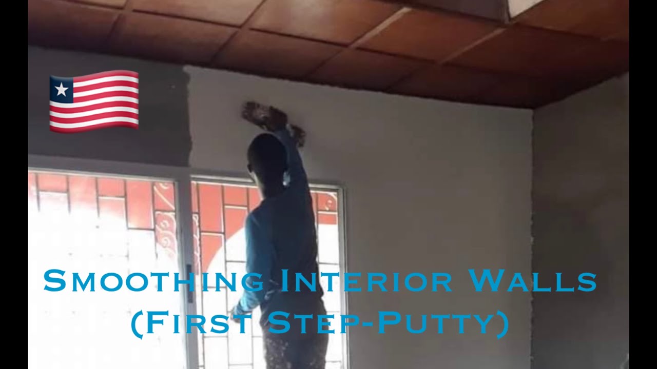 Building My House In Liberia, West Africa 🇱🇷 2021(Episode # 14) Smoothing The Interior Walls