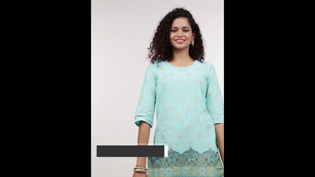 Ethnic Print Straight Kurta