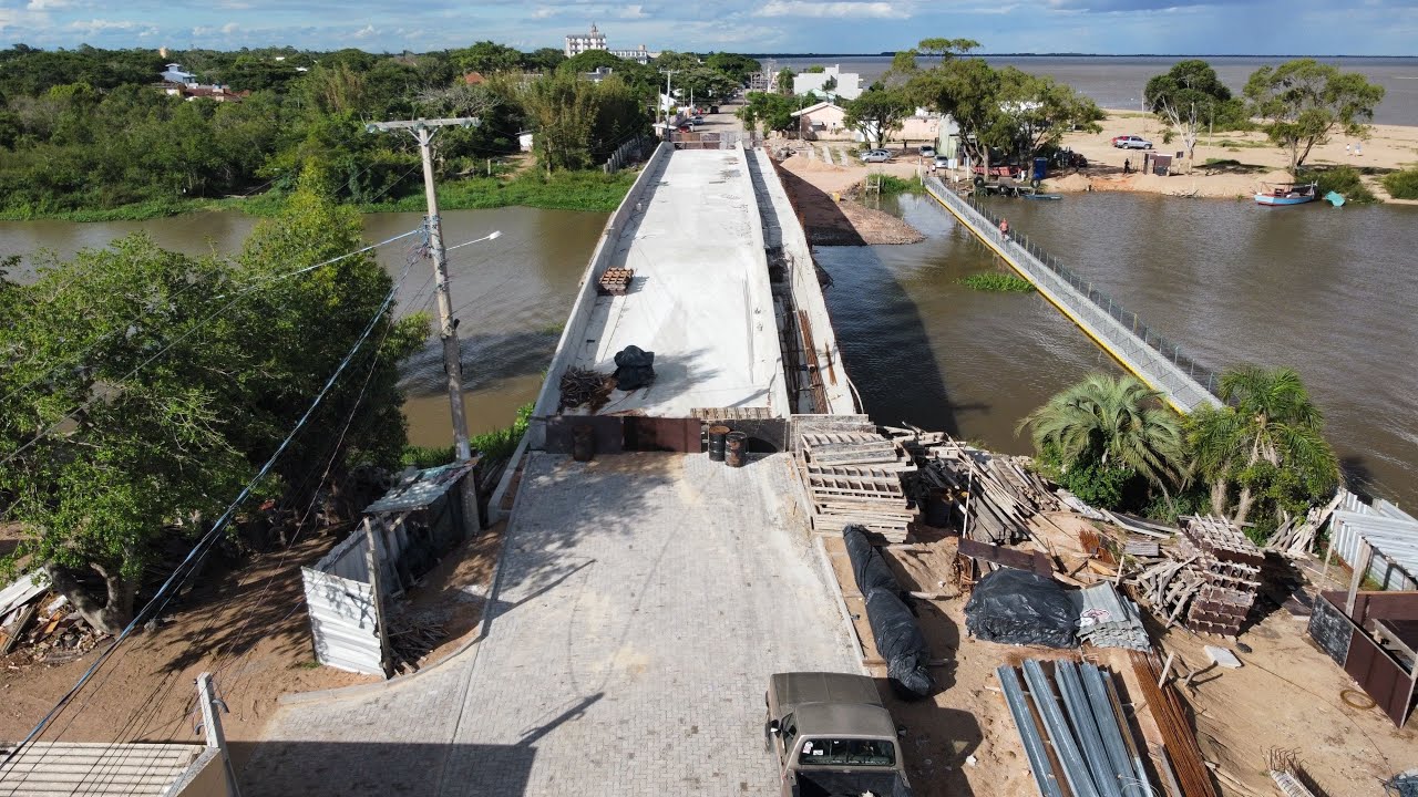 PONTE  ARAMBARÉ CHEGANDO AO FINAL DAS OBRAS,FALTA POUCO PARA SER LIBERADA,IMAGENS AÉREAS VIA DRONE 