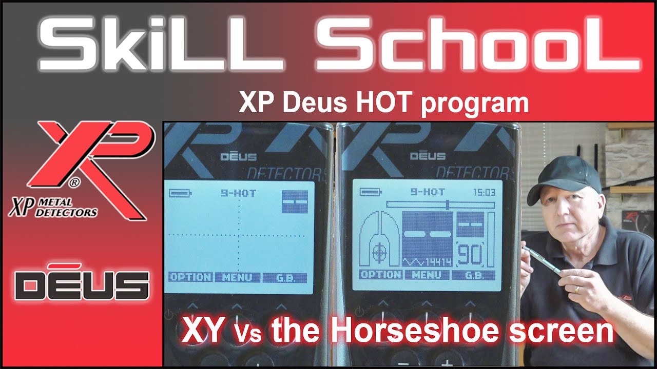 Программа XP Deus HOT — экран XY против экрана «Подкова»