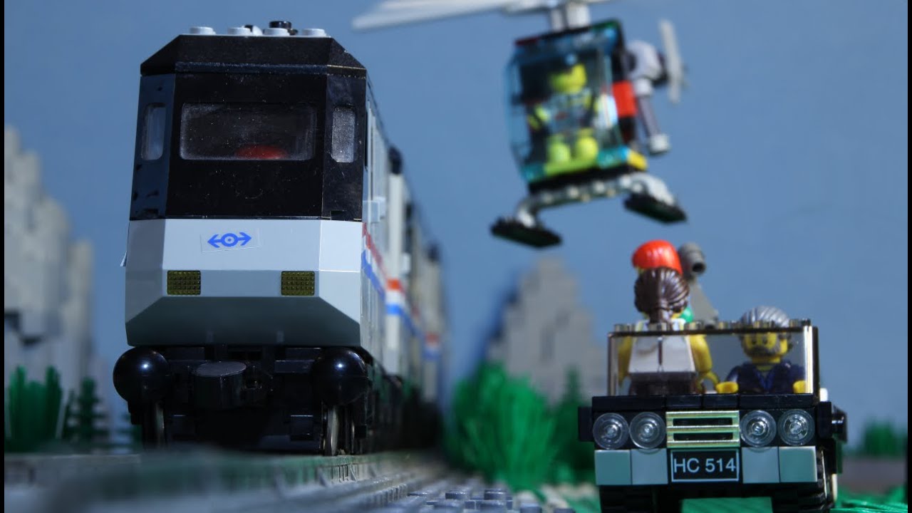Lego Train Chase (Stop Motion)