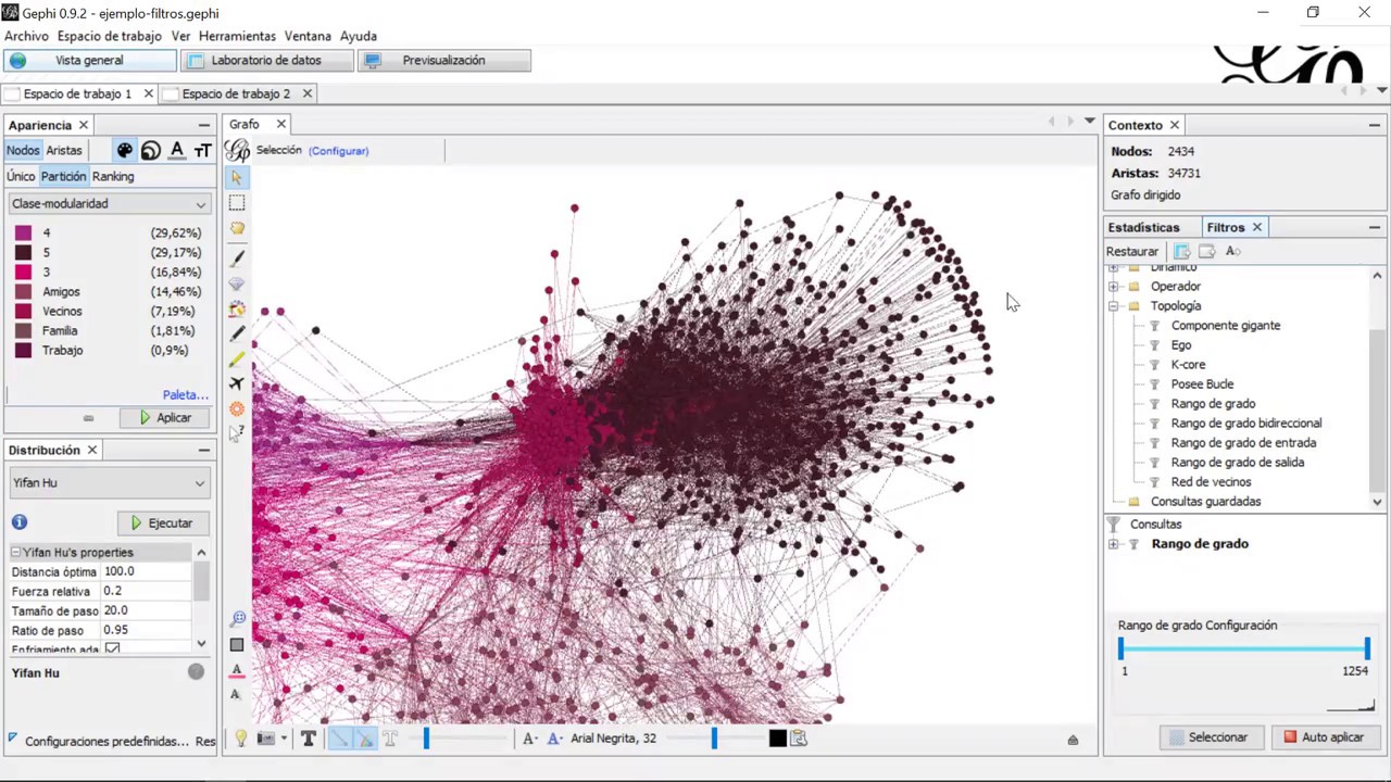 Gephi Tutorial 4 - Filtros