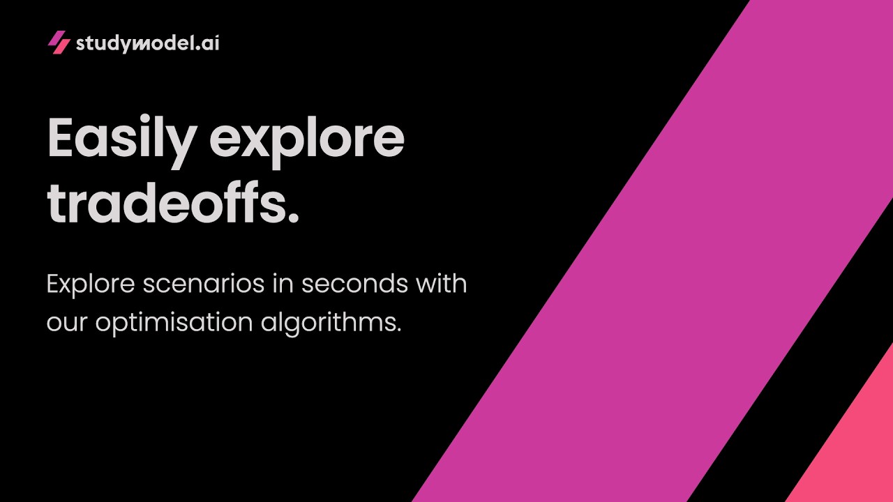 Easily explore tradeoffs.