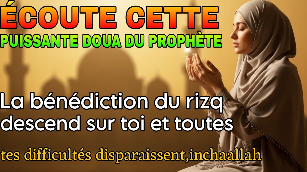 Écoute cette puissante doua du Prophète !La bénédiction du rizq arrive et tes soucis disparaissent