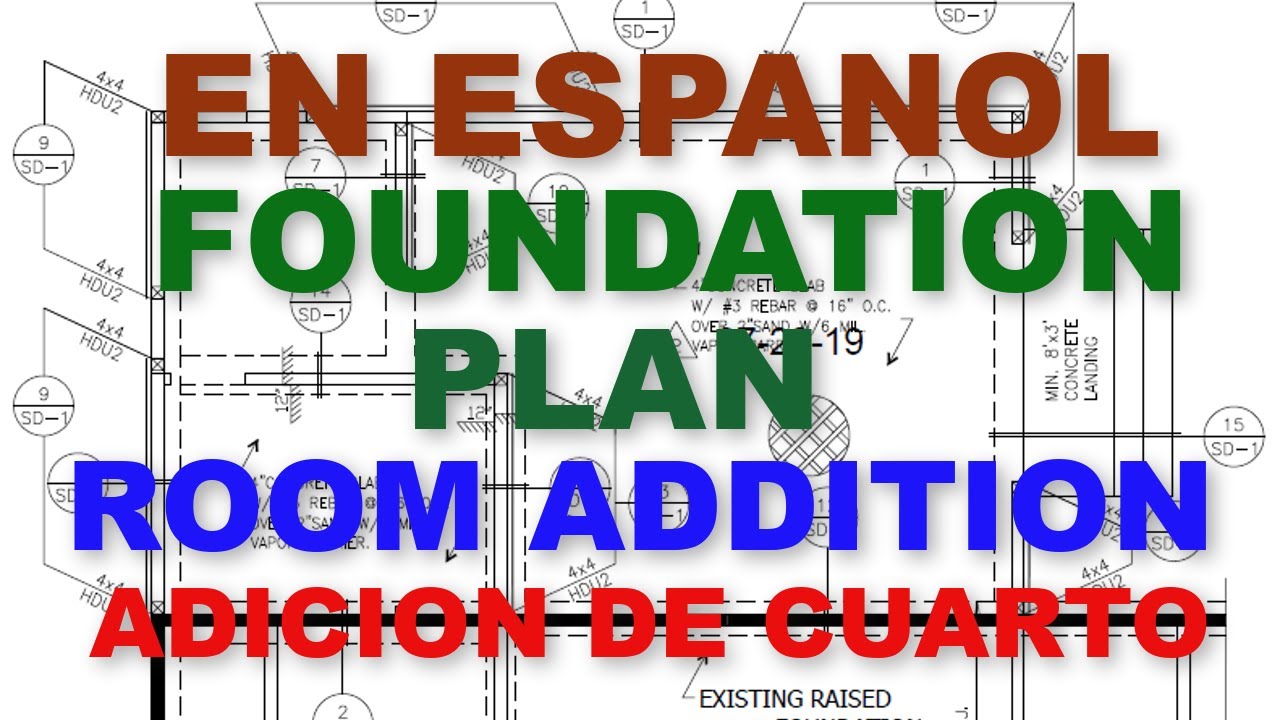 LEER/INTERPRETAR-FOUNDATION ROOM ADDITION  PLAN/ PLANO DE CIMENTACION