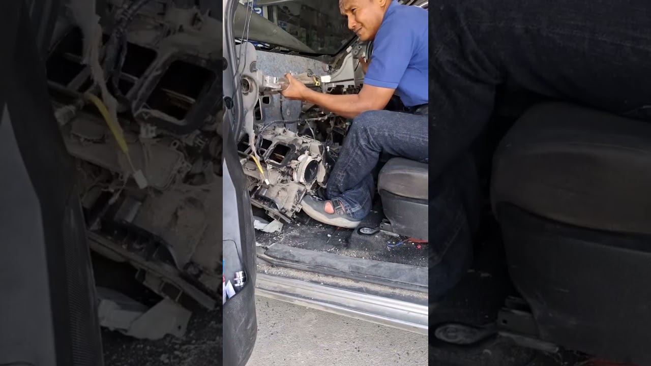 วิธีถอดรื้อคอนโซลเปลี่ยนคอยล์เย็นและประกอบกลับ ตู้แอร์รถยนต์ isuzu d-max all new 2020