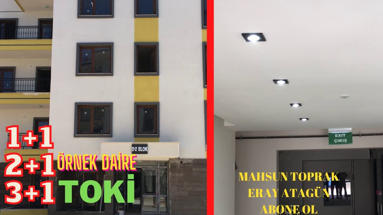 Toki 1+1 \\2+1\\3+1 Örnek Daire Sivas Projesi (Yeni Mahalle 427 konut )