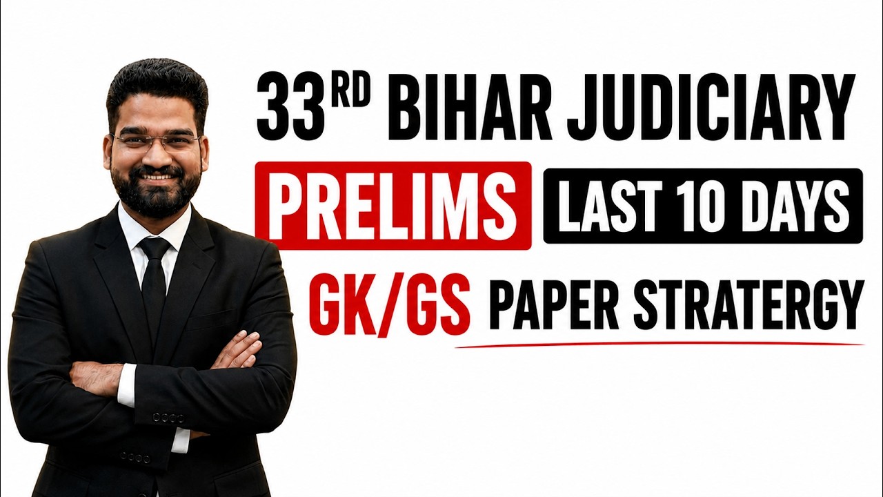 33rd bihar judiciary prelims gk gs stratergy 2026