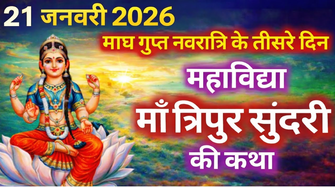 गुप्त नवरात्रि तीसरा दिन: माँ त्रिपुर सुंदरी की संपूर्ण कथा और पूजन विधि | श्री दुर्गा कवच पाठ