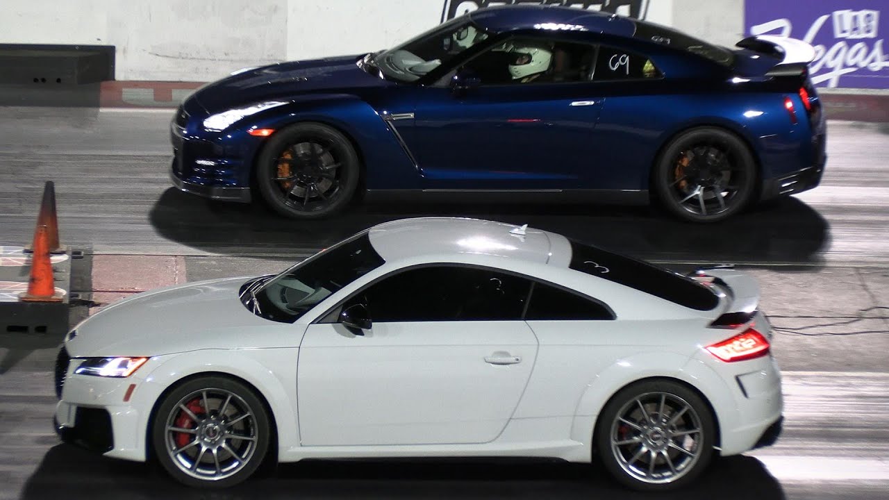 Nissan GT-R vs Audi TT RS and Audi RS3