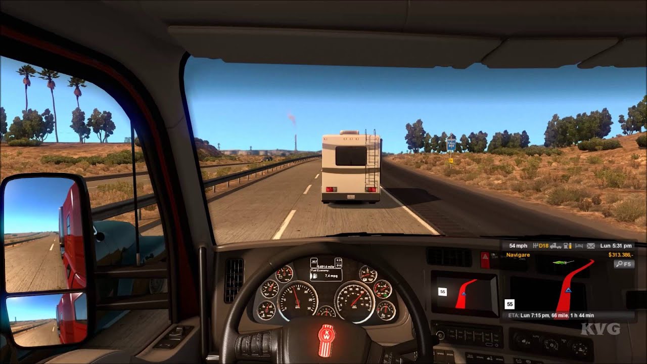 American Truck Simulator - California to Nevada | Gameplay (PC HD) [1080p60FPS]